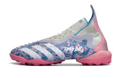 Adidas Predator Freak+ TF High-Tops Soccer Shoes - Purple/Pink/White