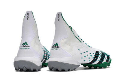 Adidas Predator Freak+ TF High-Tops Soccer Shoes - White/Green/Black