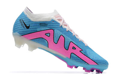 Nike Air Zoom Mercurial Vapor 15 Elite FG Low-Tops Soccer Cleats - Blue/Pink/White