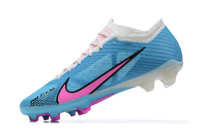 Nike Air Zoom Mercurial Vapor 15 Elite FG Low-Tops Soccer Cleats - Blue/Pink/White