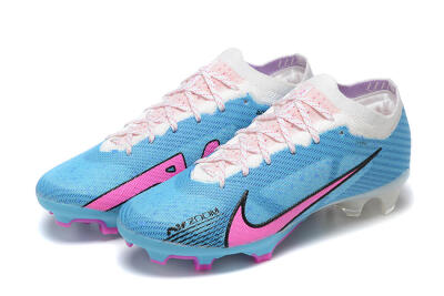 Nike Air Zoom Mercurial Vapor 15 Elite FG Low-Tops Soccer Cleats - Blue/Pink/White