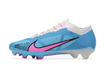 Nike Air Zoom Mercurial Vapor 15 Elite FG Low-Tops Soccer Cleats - Blue/Pink/White