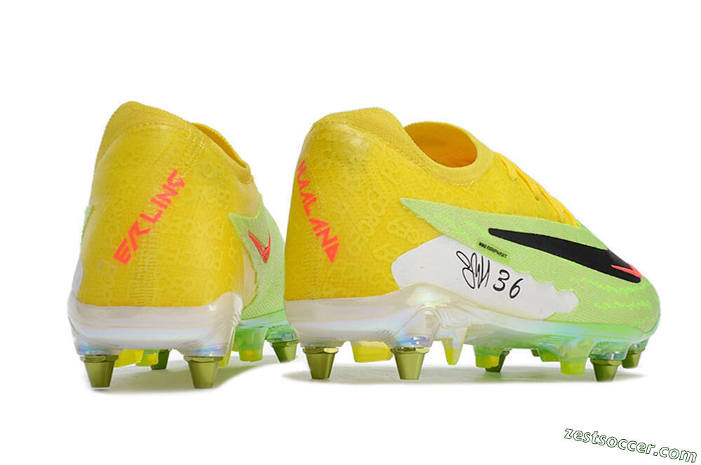 Nike Phantom GX Elite SG Low-Tops Soccer Cleats - Green/Black/Yellow 6