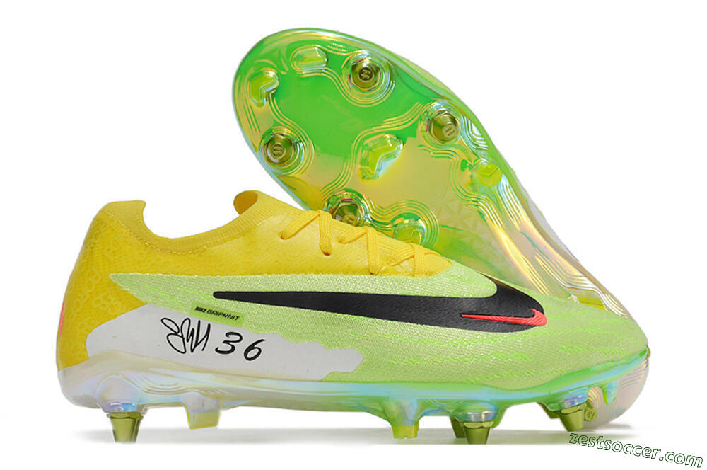 Nike Phantom GX Elite SG Low-Tops Soccer Cleats - Green/Black/Yellow 0