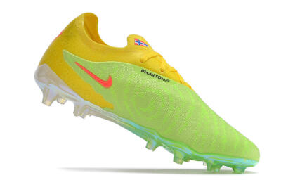 Nike Phantom GX Elite FG Low-Tops Soccer Cleats - Green/Black/Yellow