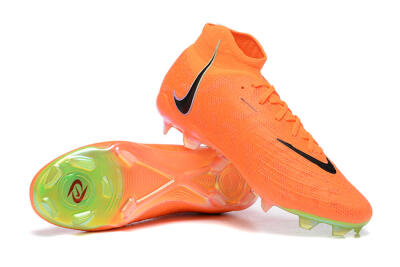 Nike Phantom Luna Elite FG High-Tops Soccer Cleats - Orange/Black/Green