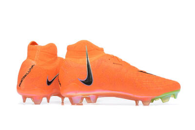 Nike Phantom Luna Elite FG High-Tops Soccer Cleats - Orange/Black/Green