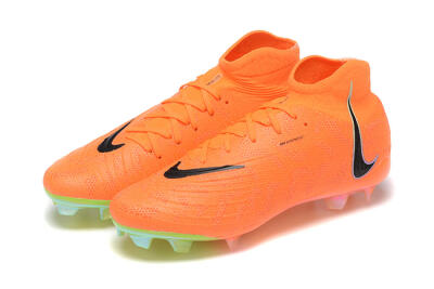 Nike Phantom Luna Elite FG High-Tops Soccer Cleats - Orange/Black/Green