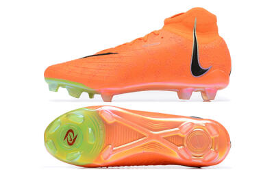 Nike Phantom Luna Elite FG High-Tops Soccer Cleats - Orange/Black/Green