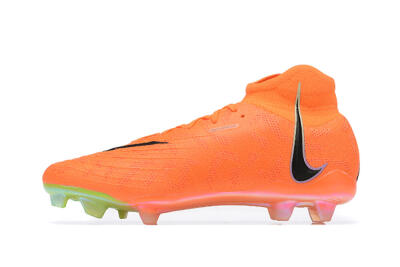 Nike Phantom Luna Elite FG High-Tops Soccer Cleats - Orange/Black/Green