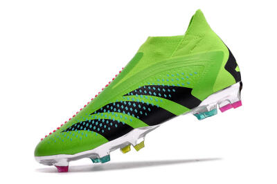 Adidas Predator Accuracy+ FG High-Tops Soccer Cleats - Green/Blue/Black