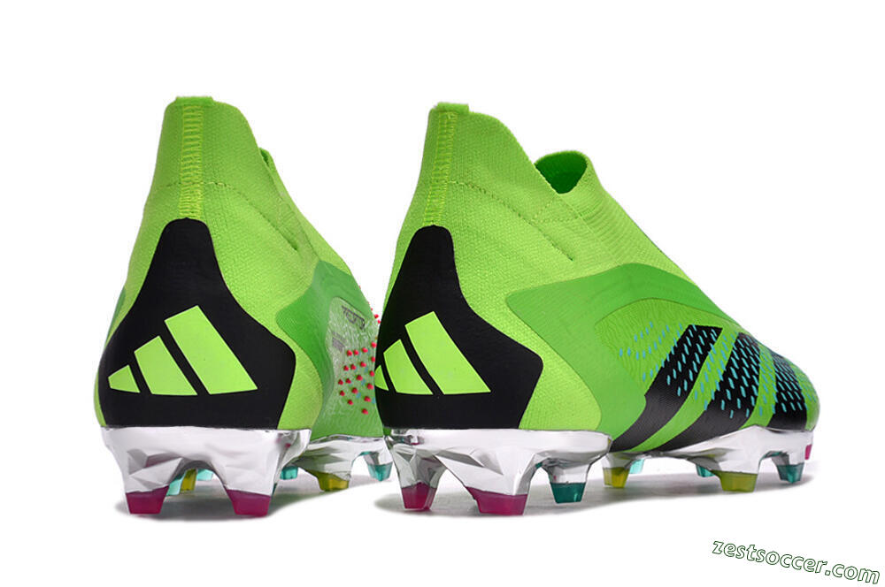 Adidas Predator Accuracy+ FG High-Tops Soccer Cleats - Green/Blue/Black 6