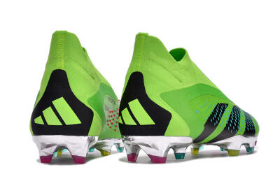 Adidas Predator Accuracy+ FG High-Tops Soccer Cleats - Green/Blue/Black