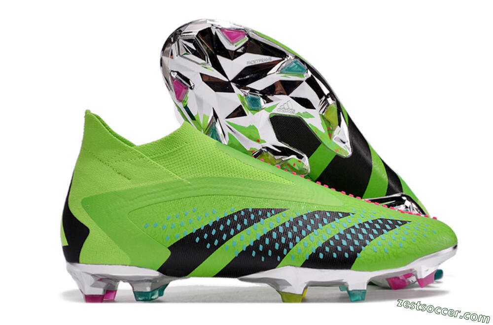 Adidas Predator Accuracy+ FG High-Tops Soccer Cleats - Green/Blue/Black 0