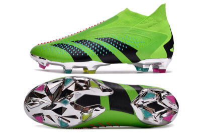 Adidas Predator Accuracy+ FG High-Tops Soccer Cleats - Green/Blue/Black