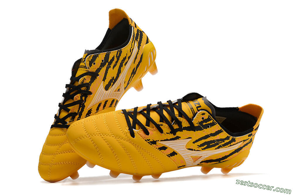 Mizuno Morelia Neo 3 Pro FG Low-Tops Soccer Cleats - Yellow/Black/White 5