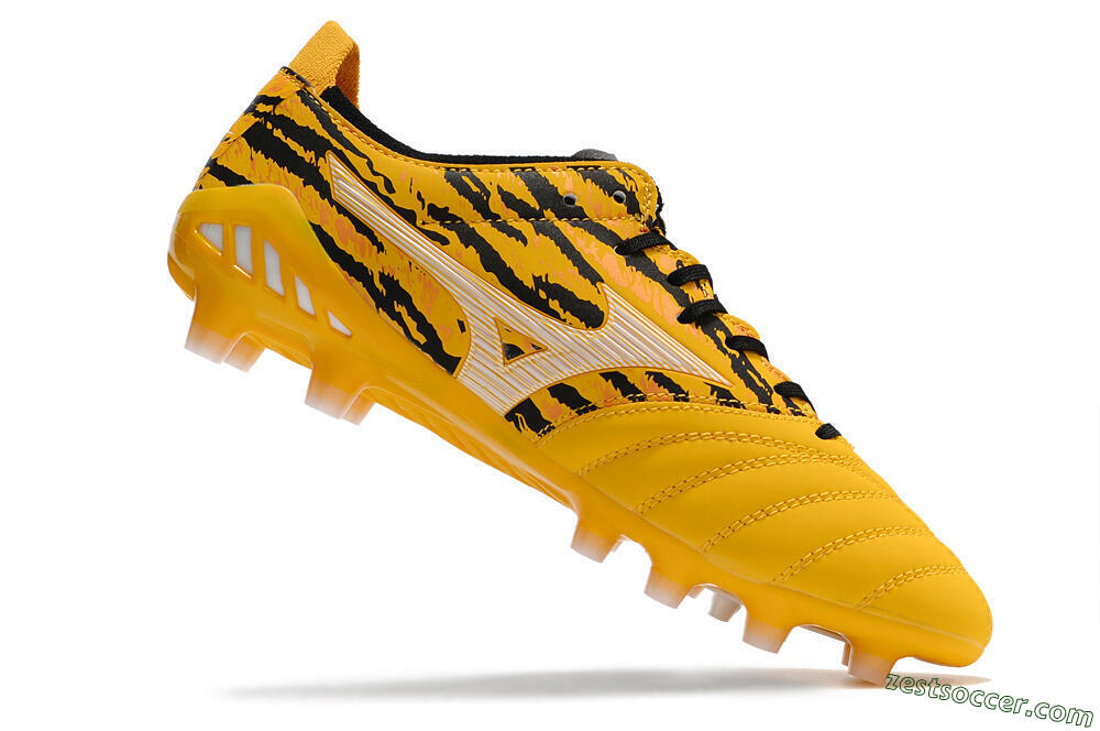 Mizuno Morelia Neo 3 Pro FG Low-Tops Soccer Cleats - Yellow/Black/White 6
