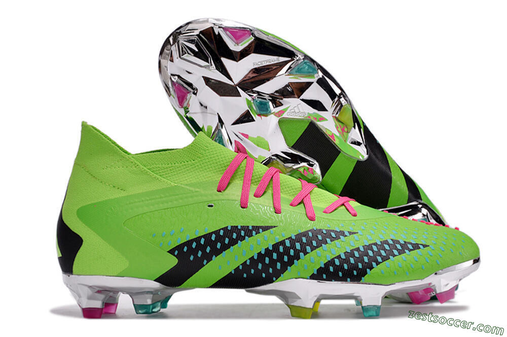 Adidas Predator Accuracy.1 FG High-Tops Soccer Cleats - Green/Blue/Black 0