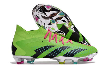 Adidas Predator Accuracy.1 FG High-Tops Soccer Cleats - Green/Blue/Black