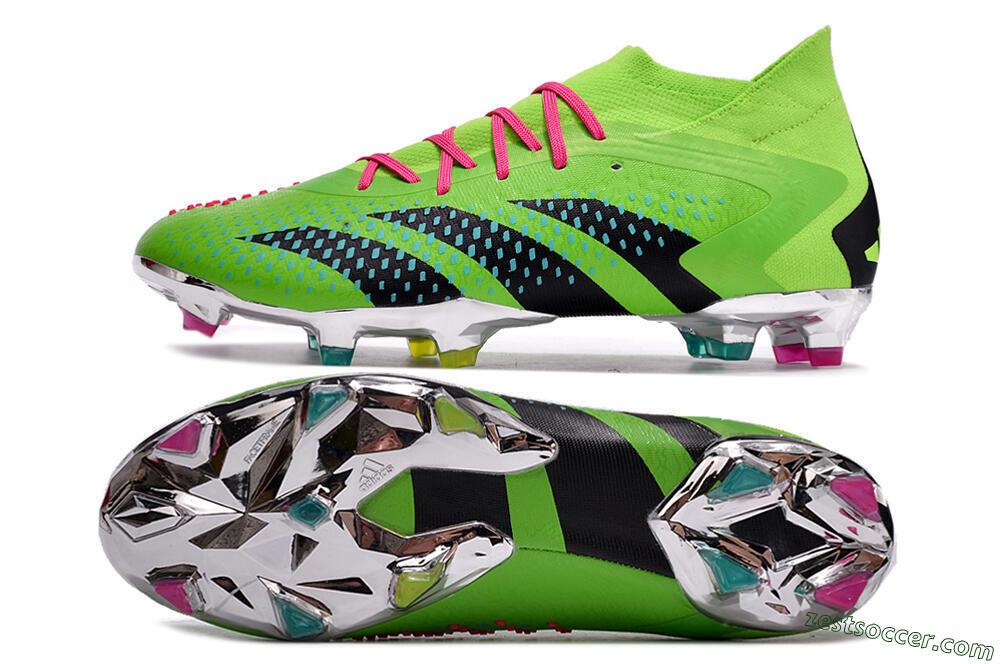 Adidas Predator Accuracy.1 FG High-Tops Soccer Cleats - Green/Blue/Black 1