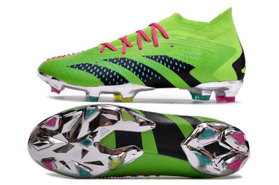Adidas Predator Accuracy.1 FG High-Tops Soccer Cleats - Green/Blue/Black