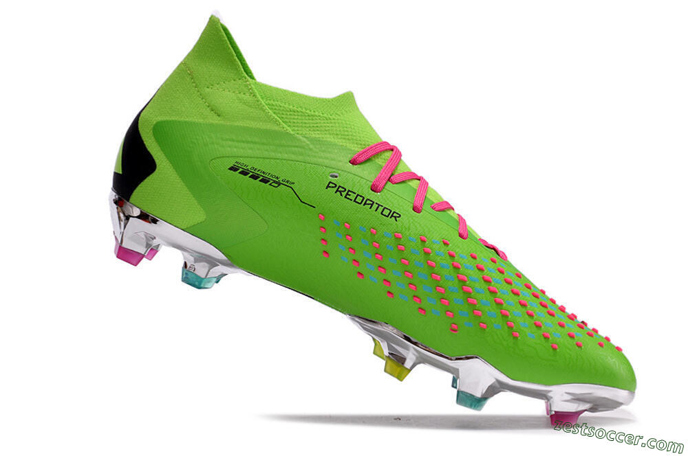 Adidas Predator Accuracy.1 FG High-Tops Soccer Cleats - Green/Blue/Black 4