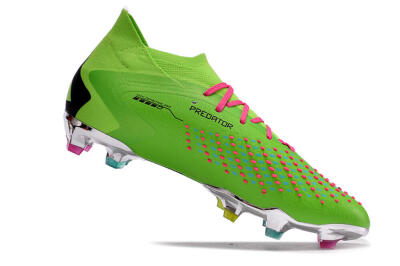 Adidas Predator Accuracy.1 FG High-Tops Soccer Cleats - Green/Blue/Black