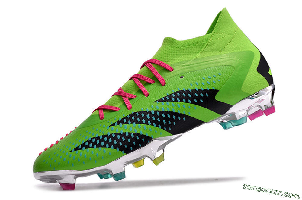 Adidas Predator Accuracy.1 FG High-Tops Soccer Cleats - Green/Blue/Black 5