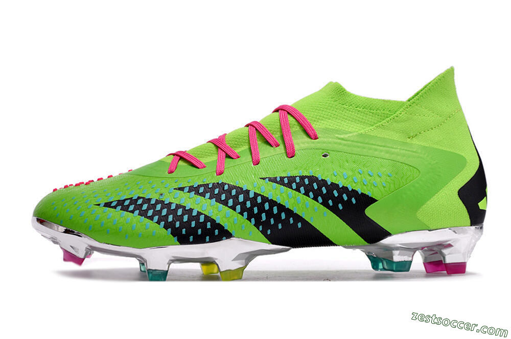 Adidas Predator Accuracy.1 FG High-Tops Soccer Cleats - Green/Blue/Black 2