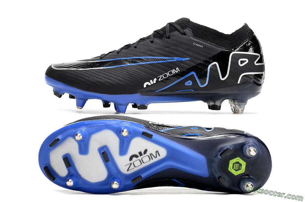 Nike Air Zoom Mercurial Vapor 15 Elite SG Low-Tops Soccer Cleats - Black/Blue/White 1