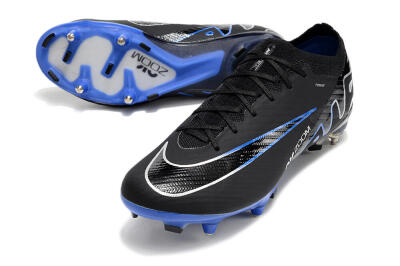 Nike Air Zoom Mercurial Vapor 15 Elite SG Low-Tops Soccer Cleats - Black/Blue/White