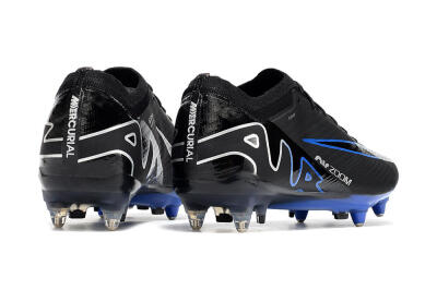 Nike Air Zoom Mercurial Vapor 15 Elite SG Low-Tops Soccer Cleats - Black/Blue/White