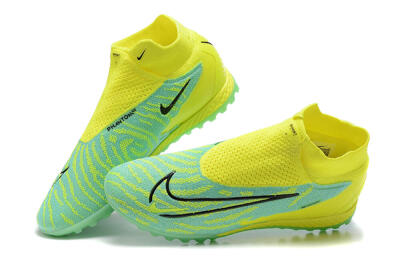 Nike Phantom GX Elite DF TF High-Tops Soccer Shoes - Blue/Black/Yellow