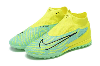 Nike Phantom GX Elite DF TF High-Tops Soccer Shoes - Blue/Black/Yellow