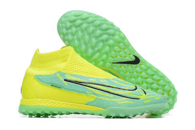 Nike Phantom GX Elite DF TF High-Tops Soccer Shoes - Blue/Black/Yellow