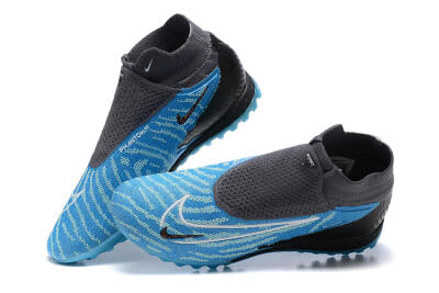 Nike Phantom GX Elite DF TF High-Tops Soccer Shoes - Blue/White/Black