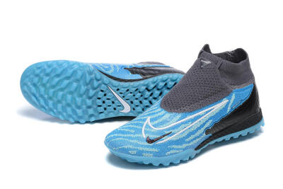 Nike Phantom GX Elite DF TF High-Tops Soccer Shoes - Blue/White/Black