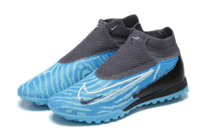 Nike Phantom GX Elite DF TF High-Tops Soccer Shoes - Blue/White/Black