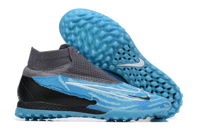 Nike Phantom GX Elite DF TF High-Tops Soccer Shoes - Blue/White/Black