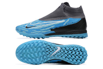 Nike Phantom GX Elite DF TF High-Tops Soccer Shoes - Blue/White/Black