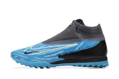 Nike Phantom GX Elite DF TF High-Tops Soccer Shoes - Blue/White/Black