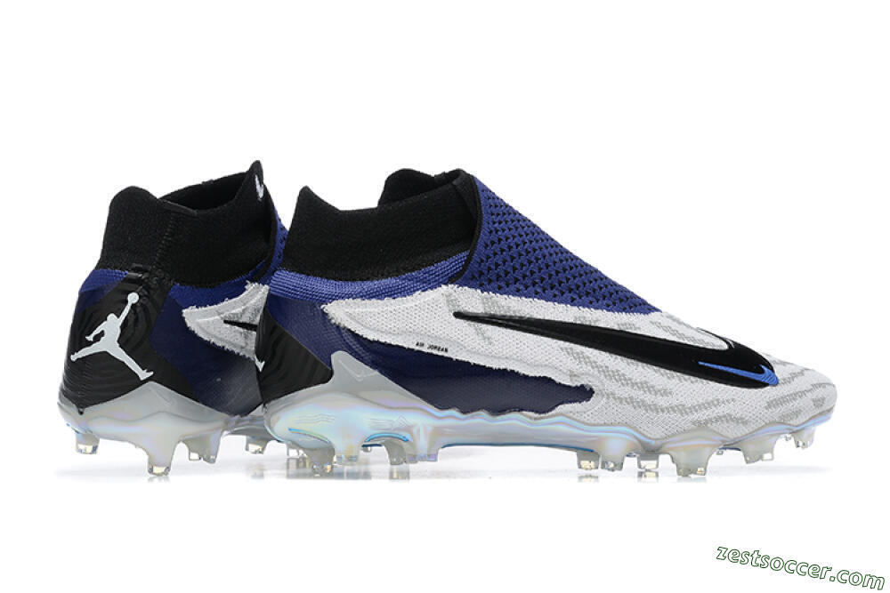 Nike Phantom GX Elite DF FG High-Tops Soccer Cleats - White/Black/Blue 8
