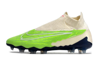 Nike Phantom GX Elite DF Link FG High-Tops Soccer Cleats - Green/White/Beige