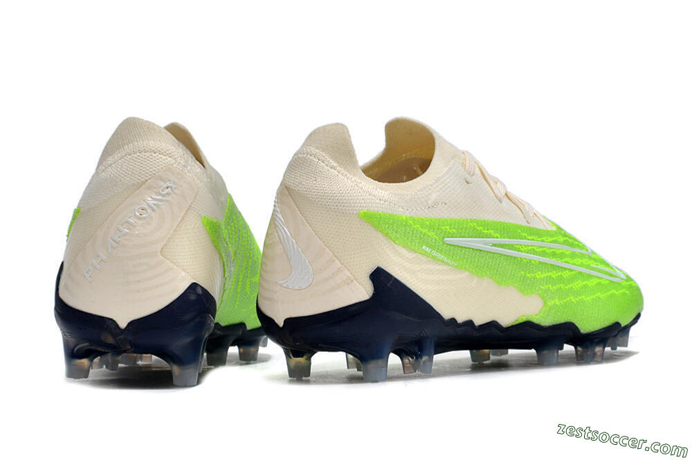 Nike Phantom GX Elite FG Low-Tops Soccer Cleats - Green/White/Beige 6