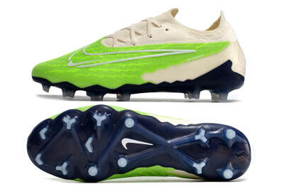 Nike Phantom GX Elite FG Low-Tops Soccer Cleats - Green/White/Beige