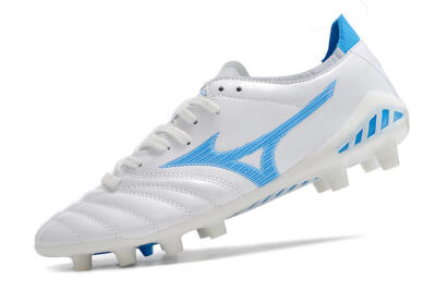 Mizuno Morelia Neo 3 Pro FG Low-Tops Soccer Cleats - White/Blue/White