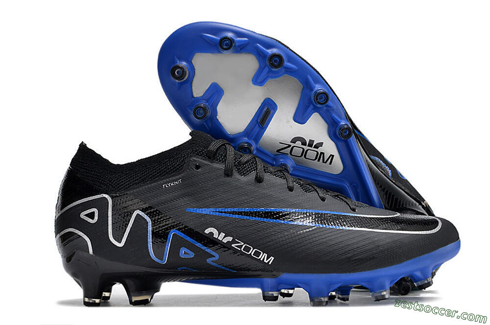 Nike Air Zoom Mercurial Vapor 15 Elite AG Low-Tops Soccer Cleats - Black/Blue/White 0