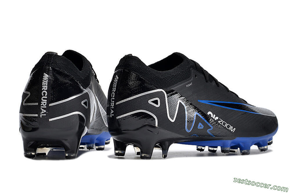 Nike Air Zoom Mercurial Vapor 15 Elite AG Low-Tops Soccer Cleats - Black/Blue/White 6