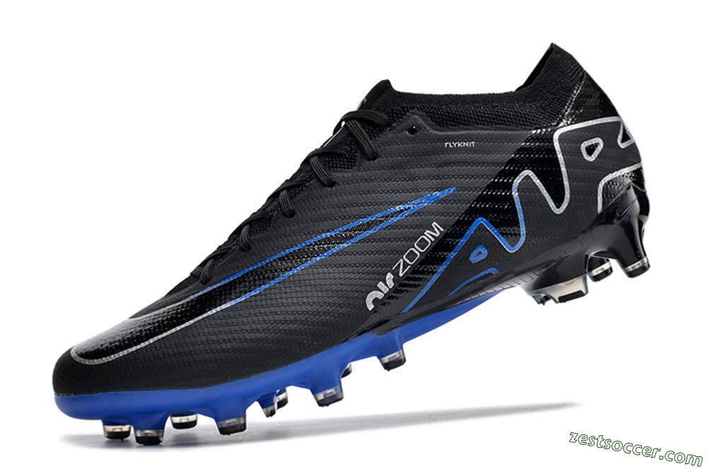 Nike Air Zoom Mercurial Vapor 15 Elite AG Low-Tops Soccer Cleats - Black/Blue/White 5