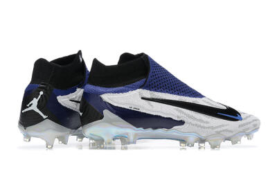 Nike Phantom GX Elite DF FG High-Tops Soccer Cleats - White/Black/Blue